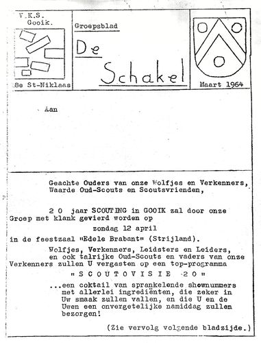 Kaft van De Schakel 1964